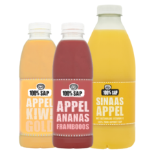 FruityJuice appel kiwi-gold, appel ananas framboos of sinaasappelsap